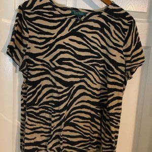Ralph Lauren Animal Print women's shirt.